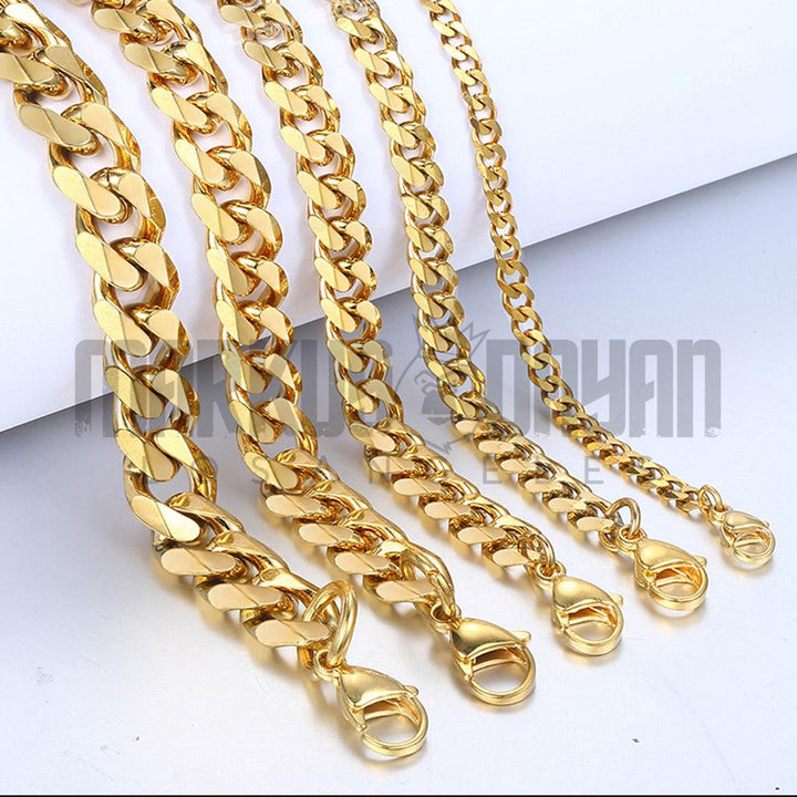 18K Gold Cuban Link Bracelet in 3|5|7|9mm - Markus Dayan
