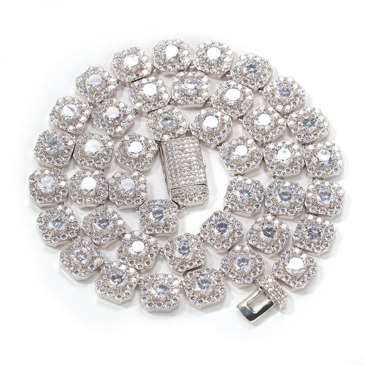 18k Gold Diamond Cluster Tennis Necklace - Markus Dayan