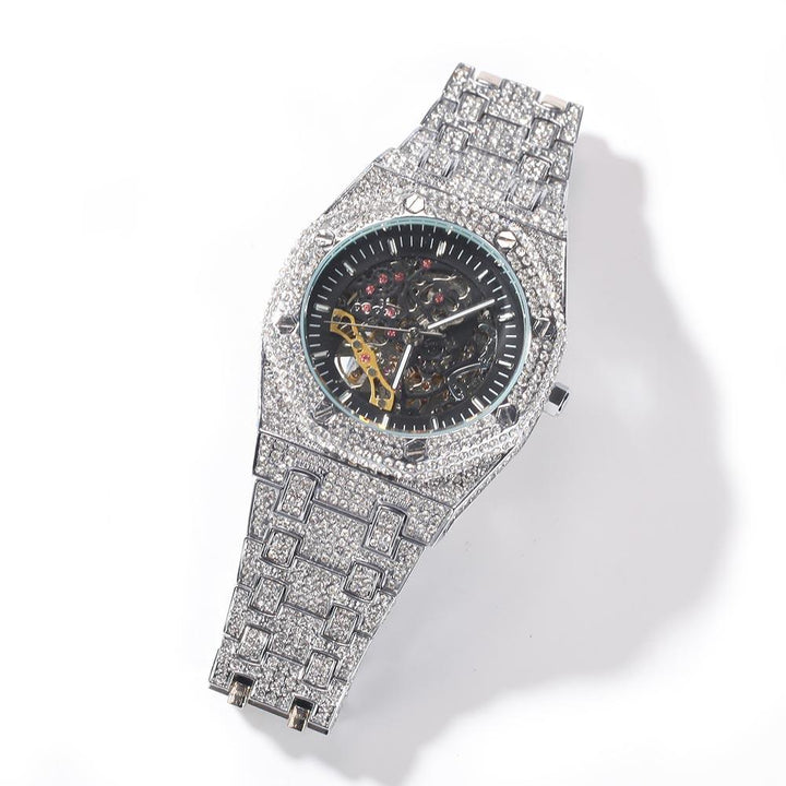 18K Gold Diamond Mechanical Watch Black Dial - Markus Dayan
