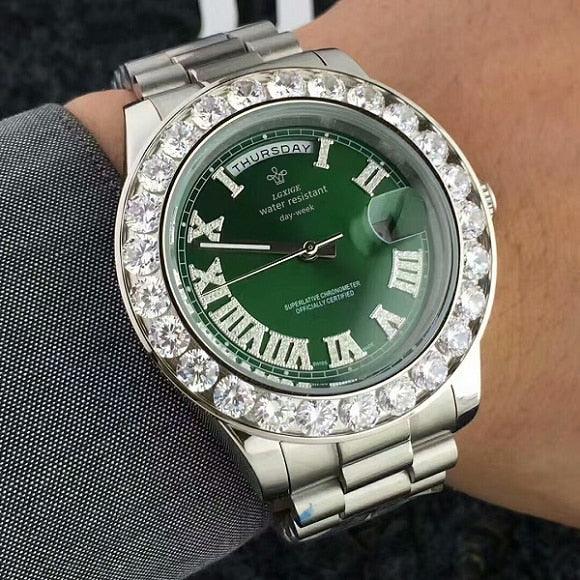 18K Gold Finish Presidencial Diamond Watch - Markus Dayan