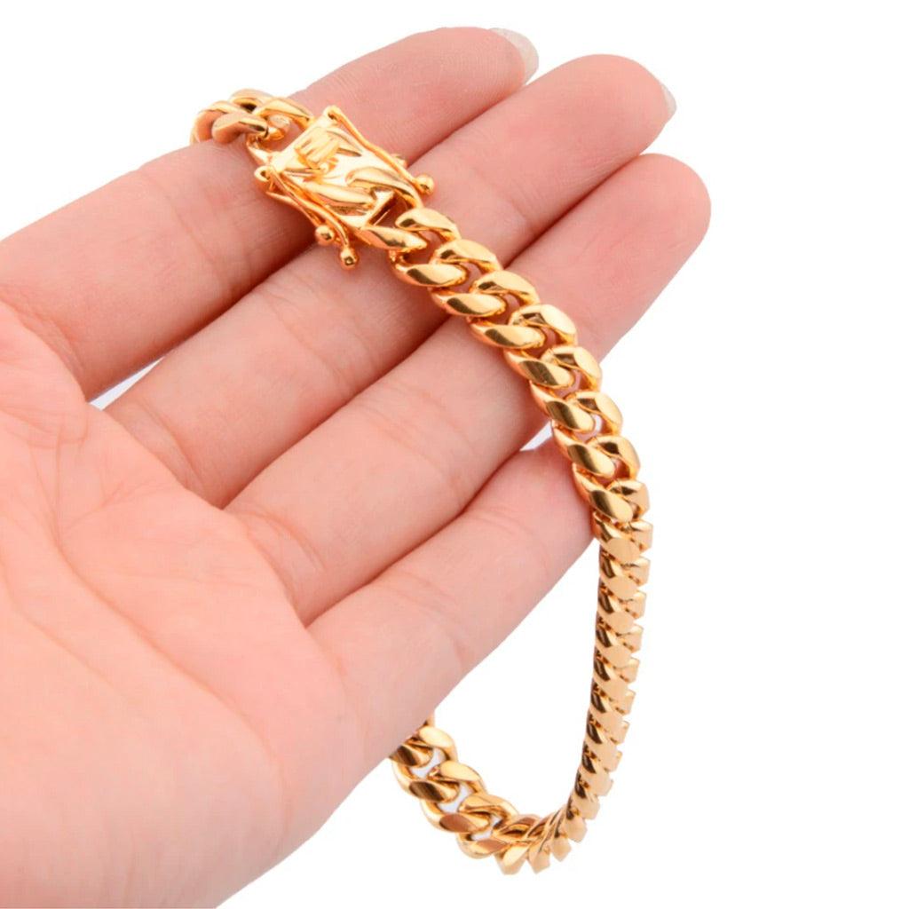 18K Gold Miami Cuban Link Bundle Chain&Bracelet - Markus Dayan
