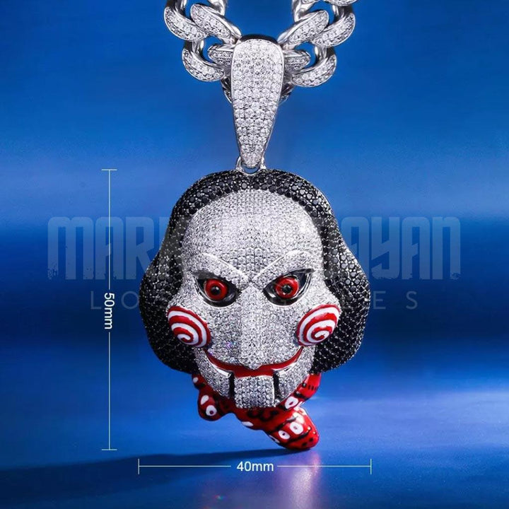 18K Silver SAW Iced Pendant Necklace - Markus Dayan