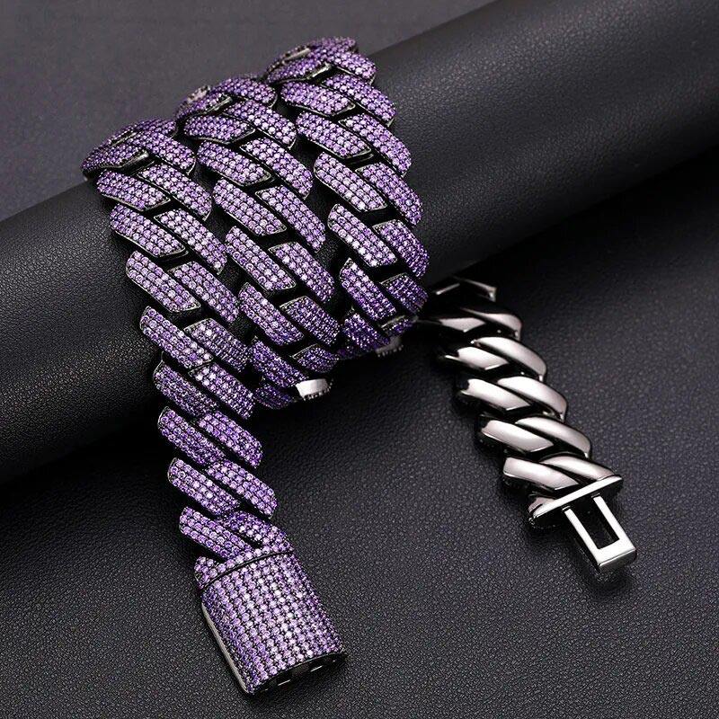 19mm Diamond Iced Prong Chain Special Purple Edition - Markus Dayan