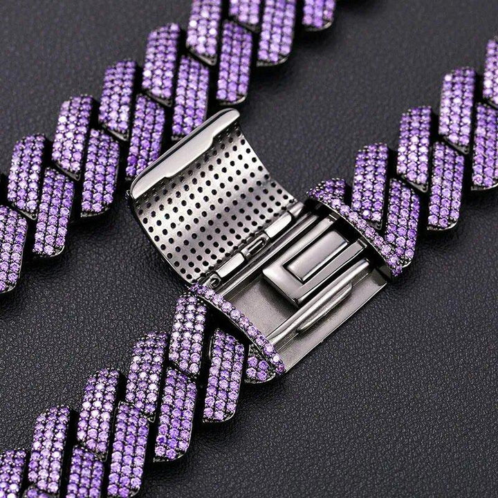 19mm Diamond Iced Prong Chain Special Purple Edition - Markus Dayan