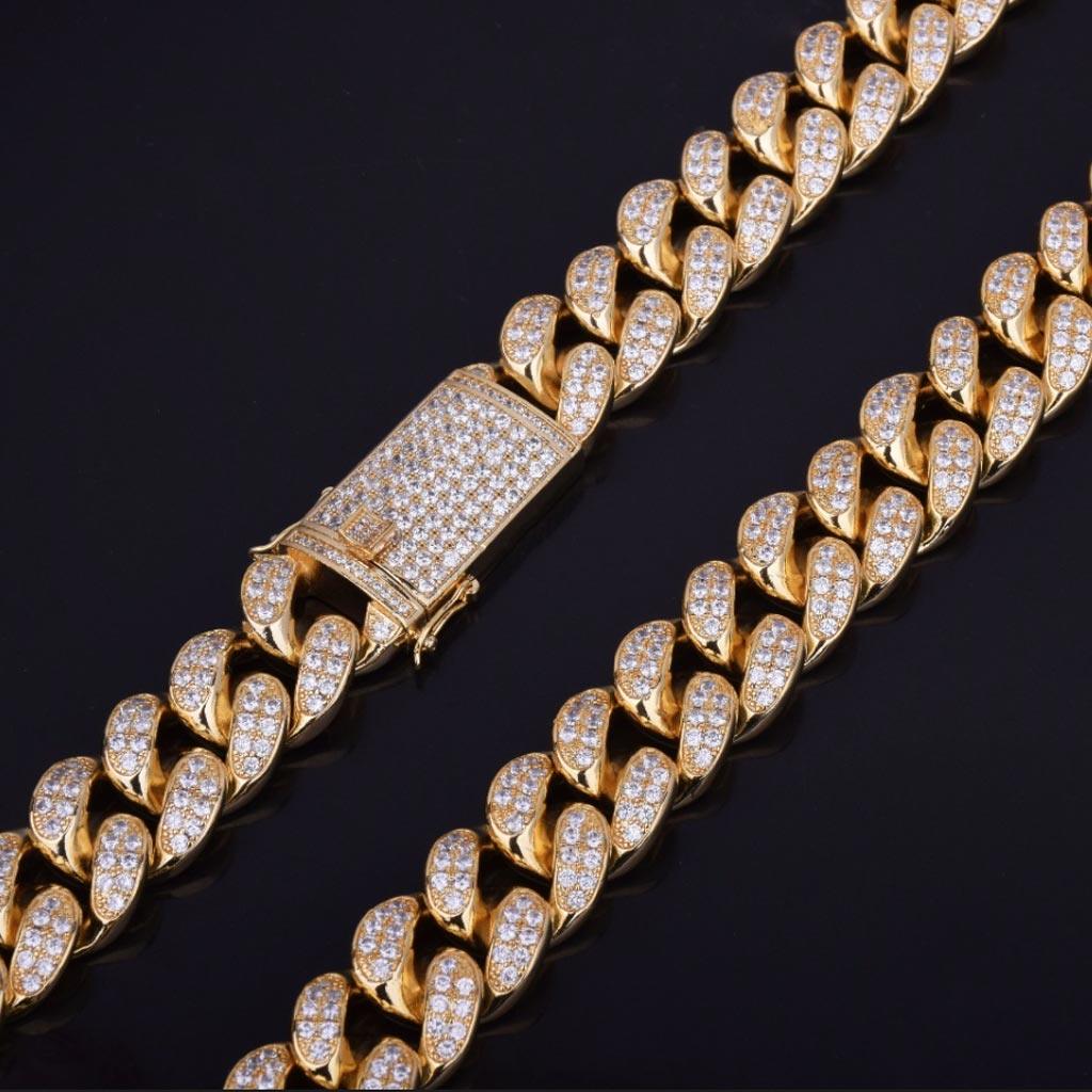 20mm Iced Cuban Premium Bundle Chain&Bracelet 14K Gold - Markus Dayan