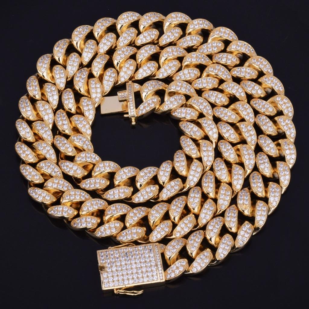 20mm Iced Cuban Premium Bundle Chain&Bracelet 14K Gold - Markus Dayan