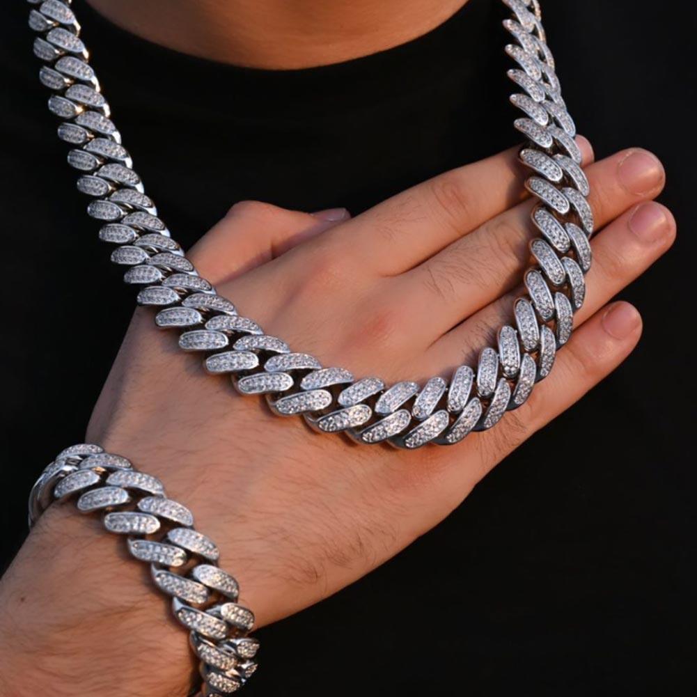 20mm Iced Diamond Cuban Chain Necklace - Markus Dayan