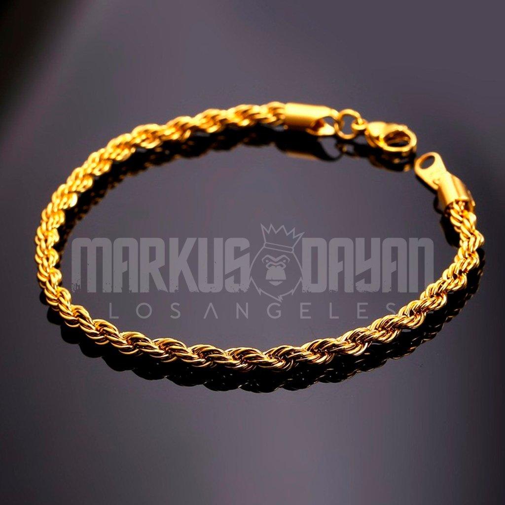 3mm|5mm Rope Bracelet 18k Gold - Markus Dayan