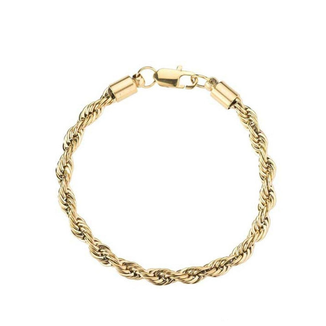 3mm|5mm Rope Bracelet 18k Gold - Markus Dayan