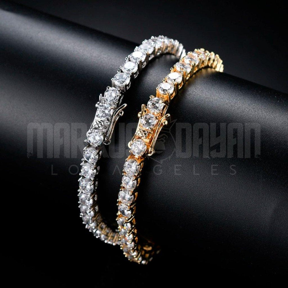 4mm Round Cut Tennis Bracelet in White Gold - Markus Dayan