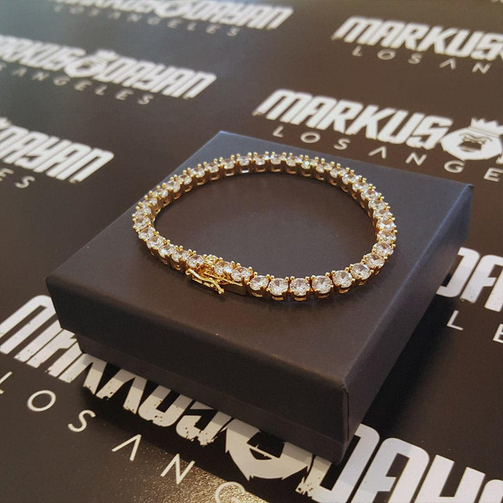 5mm Diamond Tennis Bracelet 18K Gold for Women - Markus Dayan