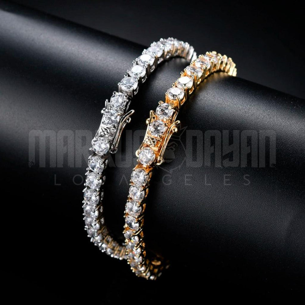 5mm Round Cut Tennis Bracelet in White Gold - Markus Dayan