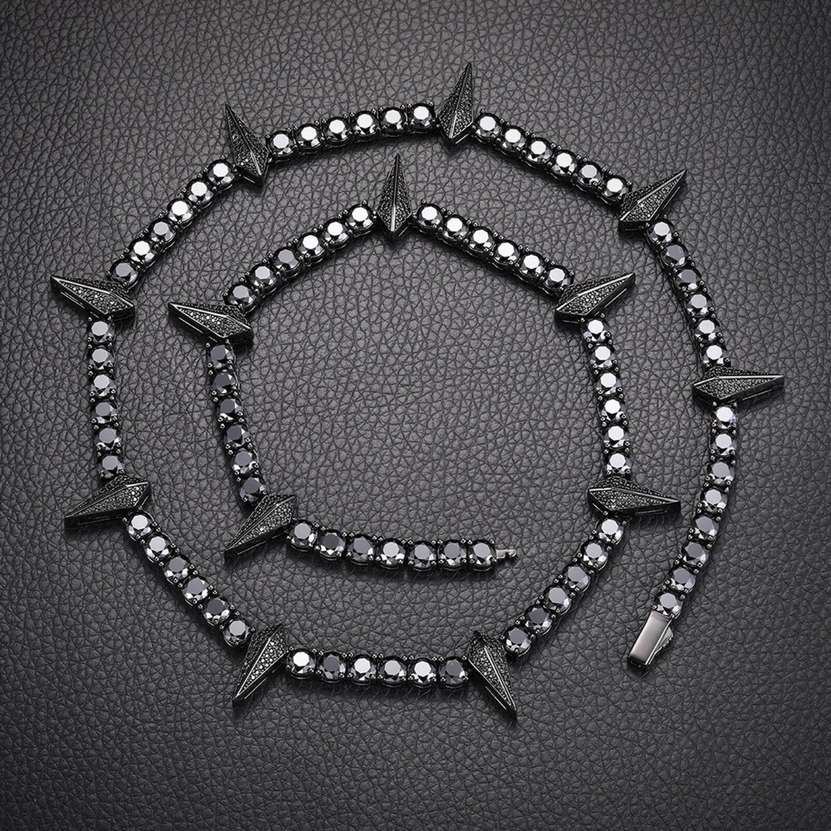 5mm S925 Black Moissanite Diamond Black Panther Choker Chain 5mm S925 Black Moissanite Diamond Black Panther Choker Chain