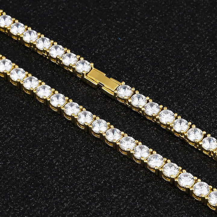5mm Tennis Chain Necklace In White Gold/14K Gold for Women - Markus Dayan