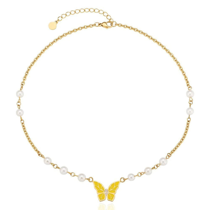 6mm Pearl Necklace with Butterfly for Women - Markus Dayan