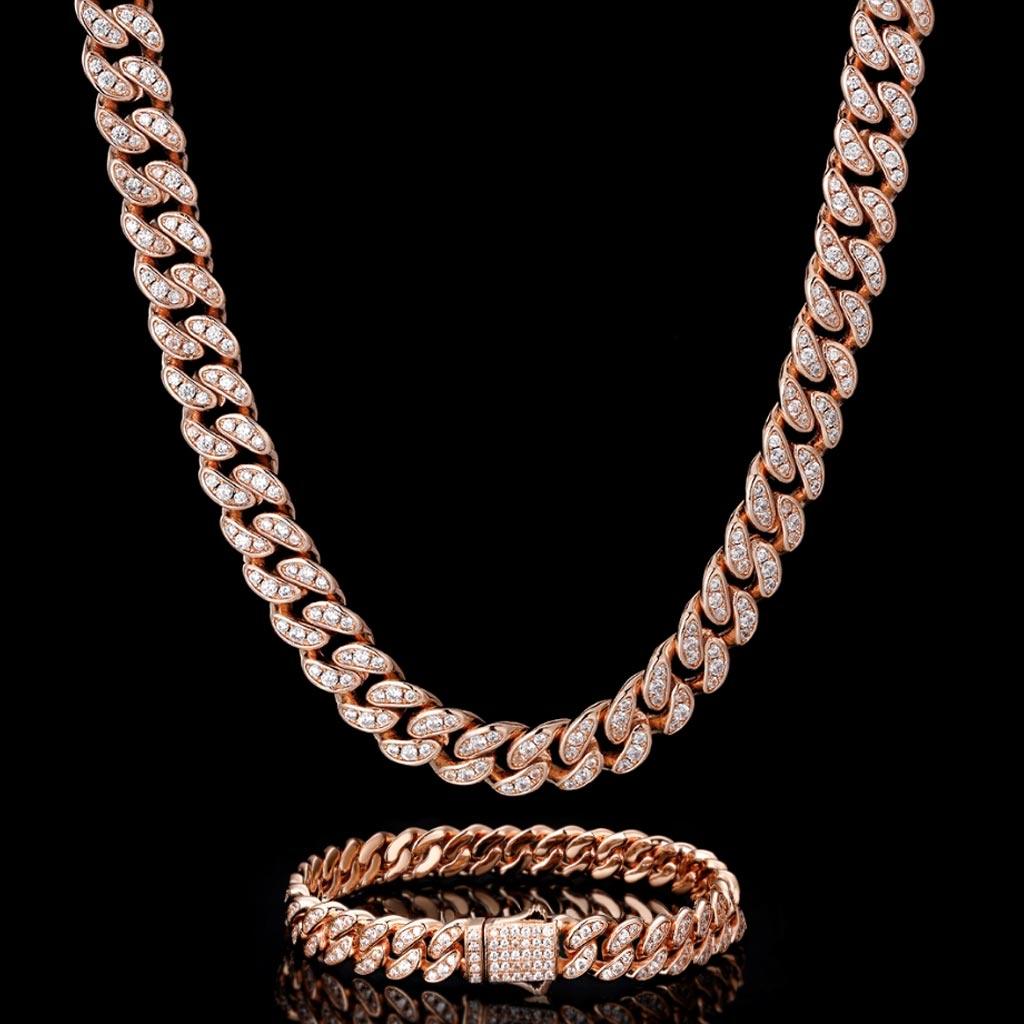 8mm Iced Cuban Link Chain and Bracelet Set - Markus Dayan
