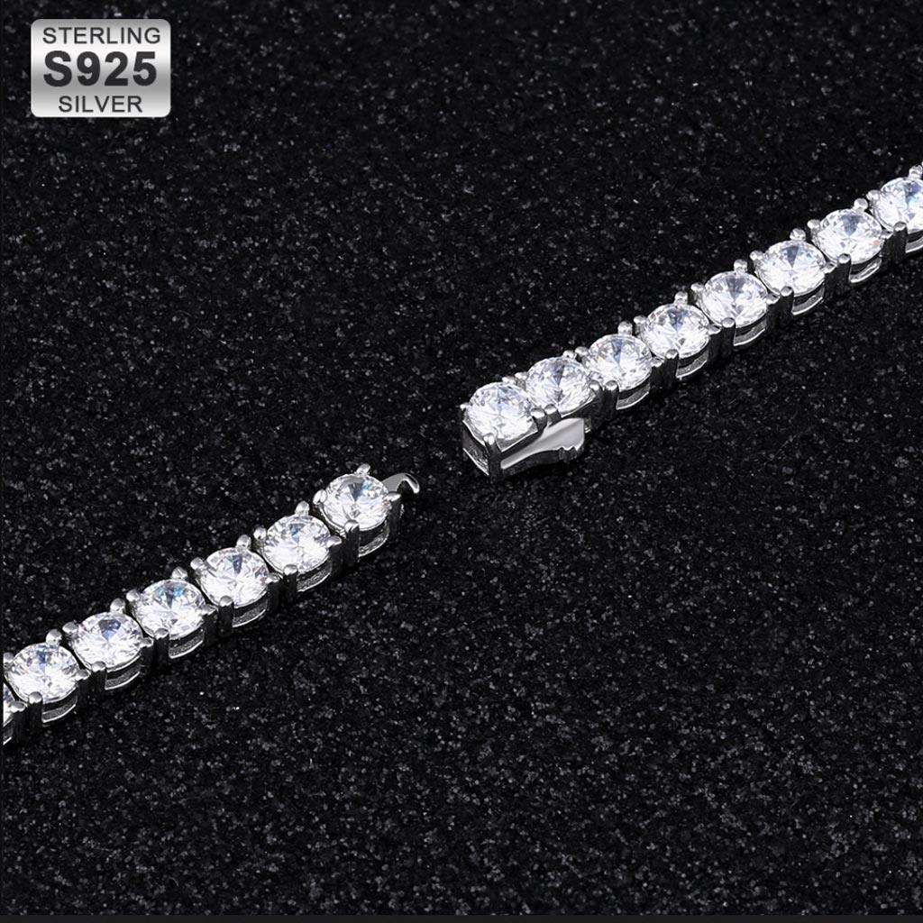 925 Sterling Silver 4mm Iced Tennis Diamond Set Bundle - Markus Dayan