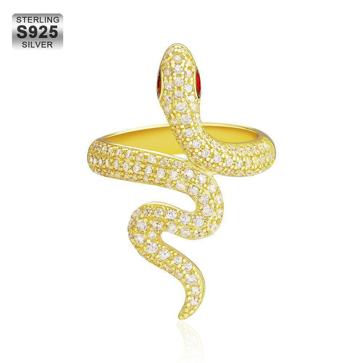 925 Sterling Silver Diamond Twisted Snake Ring Women - Markus Dayan
