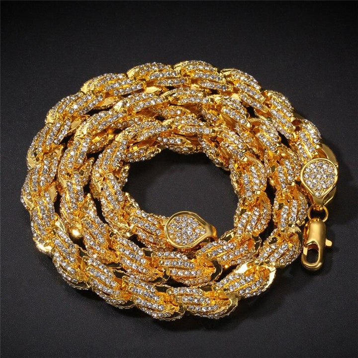 9mm Iced Rope Chain Necklace - Markus Dayan