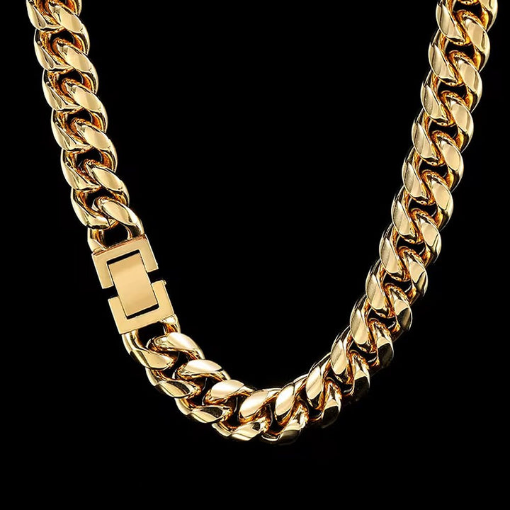 Cuban Link Necklace In Yellow Gold Women 18K Gold - 10mm - Markus Dayan