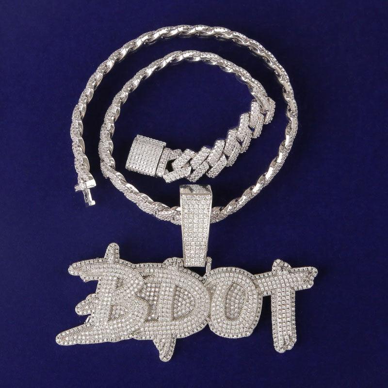 Custom Iced Three rows of Drillmatch Letters Necklace - Markus Dayan
