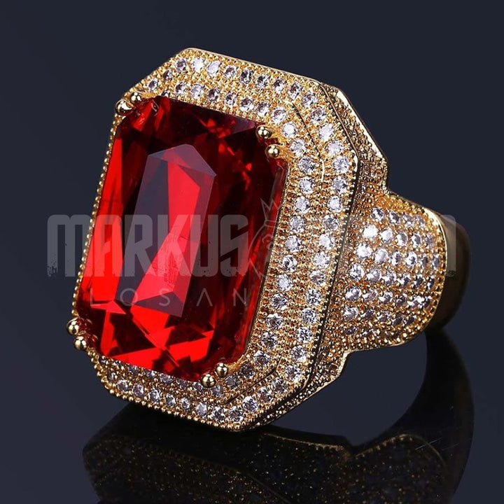 Diamond Big Gem Red Ring Ruby - Markus Dayan