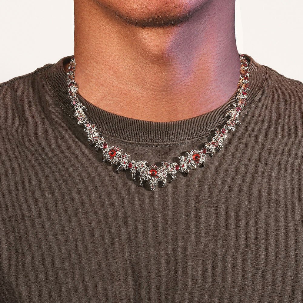 Dragon Red Ruby Iced Cuban Diamond Chain - Markus Dayan