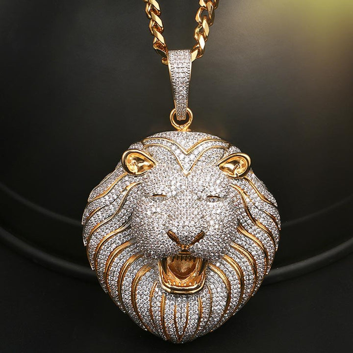 Iced Big Lion XXL Head Pendant - Markus Dayan