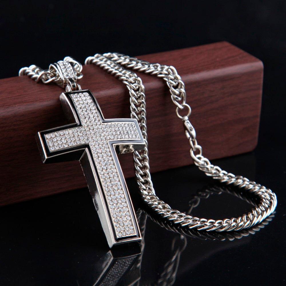 Iced Crucifix Cross Pendant 14K Gold - Markus Dayan
