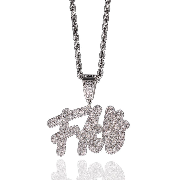 Iced Custom Cursive Letters Name Necklace - Markus Dayan