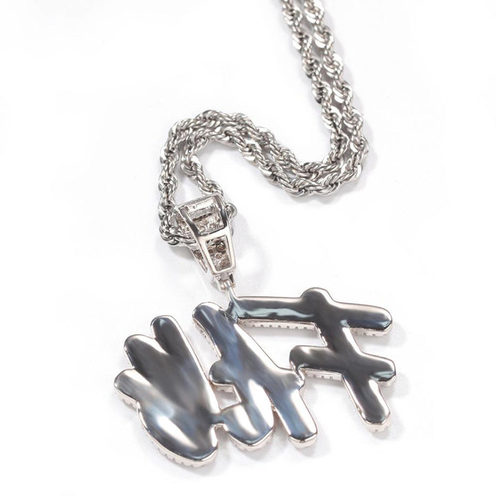Iced Custom Cursive Letters Name Necklace - Markus Dayan