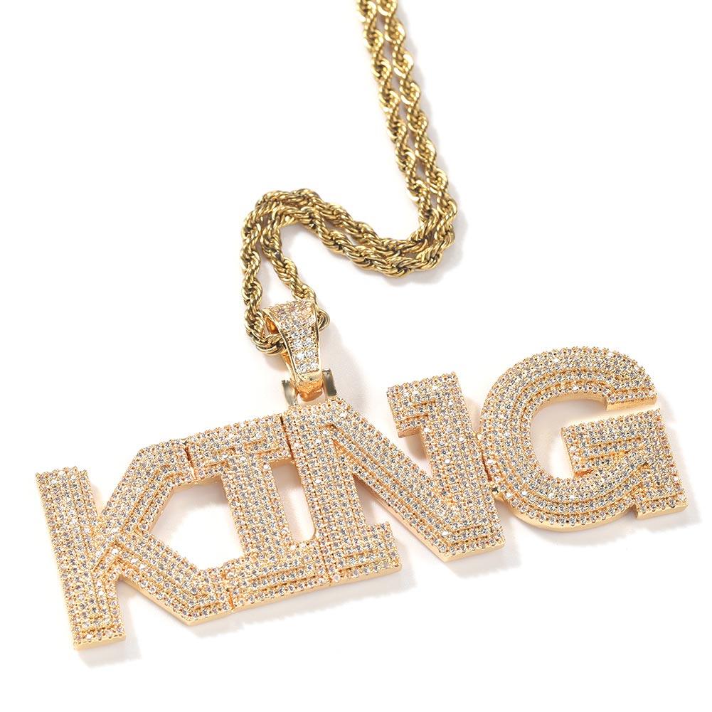 Iced Custom Letter 3 Layers Cubic 18K Gold Plated - Markus Dayan