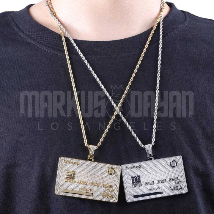 Iced Custom Name Card 14k Gold Plated - Markus Dayan