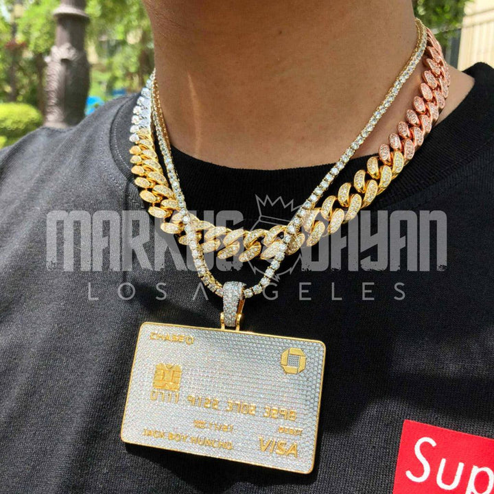 Iced Custom Name Card 14k Gold Plated - Markus Dayan