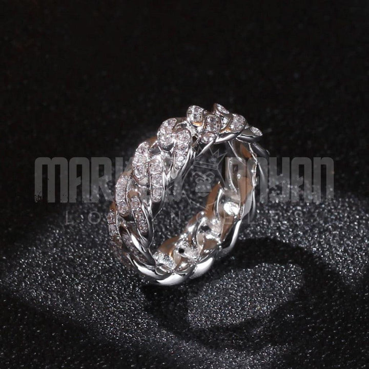 Iced Diamond Cuban Link Ring - Markus Dayan