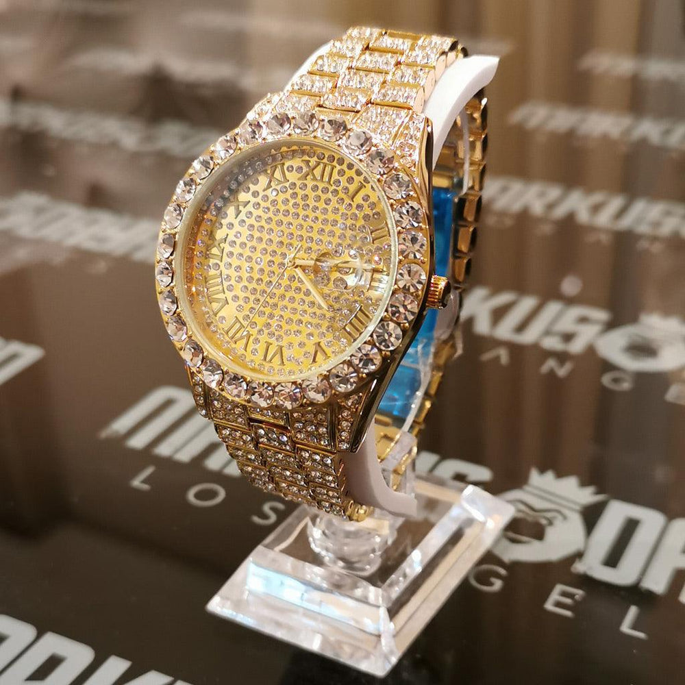 Iced Diamond Watch Big Ferrari 18K Gold - Markus Dayan