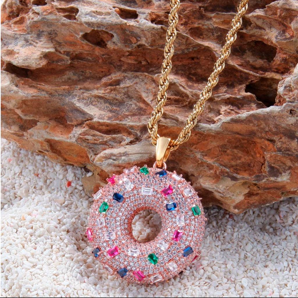 Iced Donut Necklace 14k Gold Plated - Markus Dayan