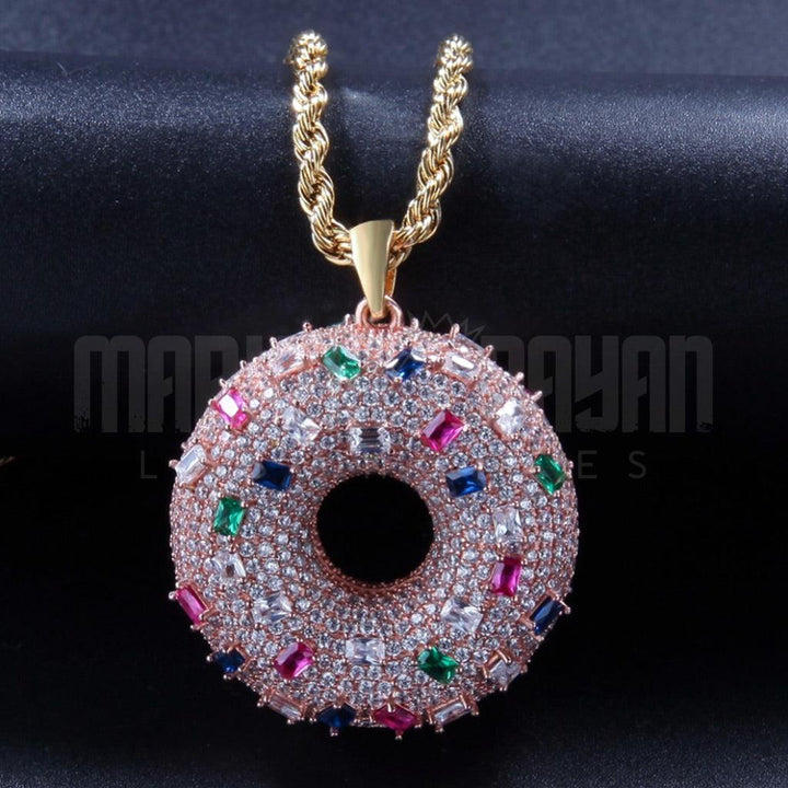 Iced Donut Necklace 14k Gold Plated - Markus Dayan