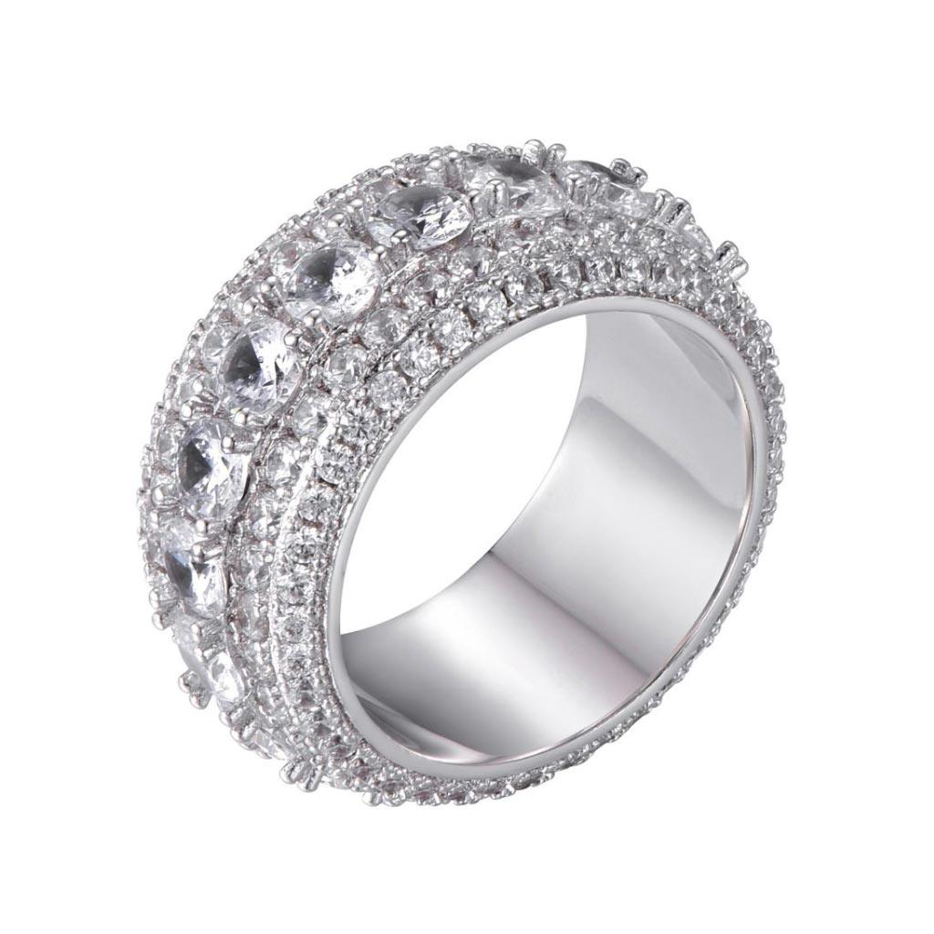 Iced Ring Spinner Diamond Round Gold - Markus Dayan