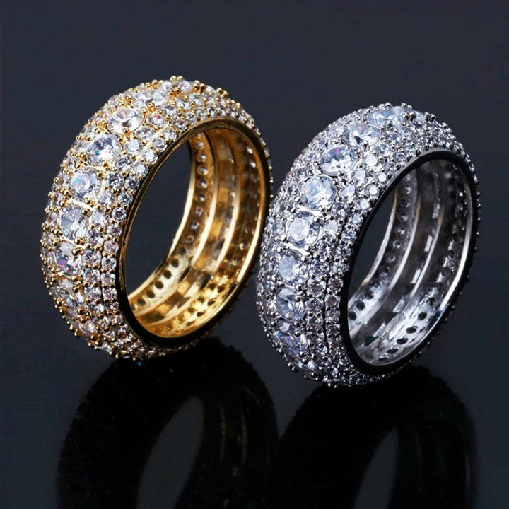 Iced Rows Ring 18K Gold Plated - Markus Dayan