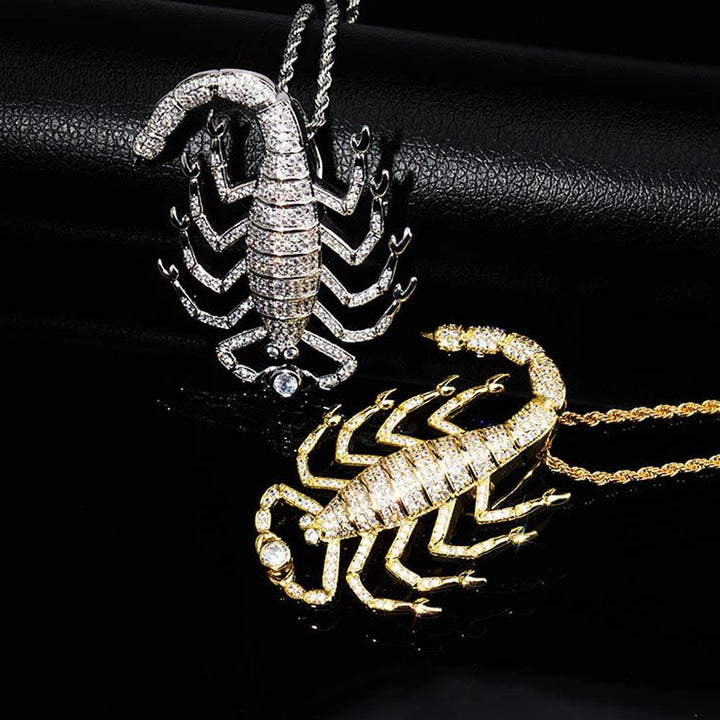 Iced Scorpio Pendant Necklace 18K Gold - Markus Dayan