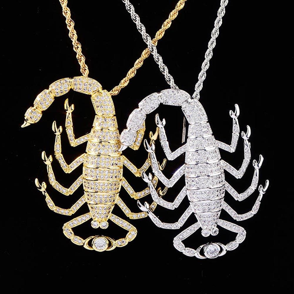 Iced Scorpio Pendant Necklace 18K Gold - Markus Dayan