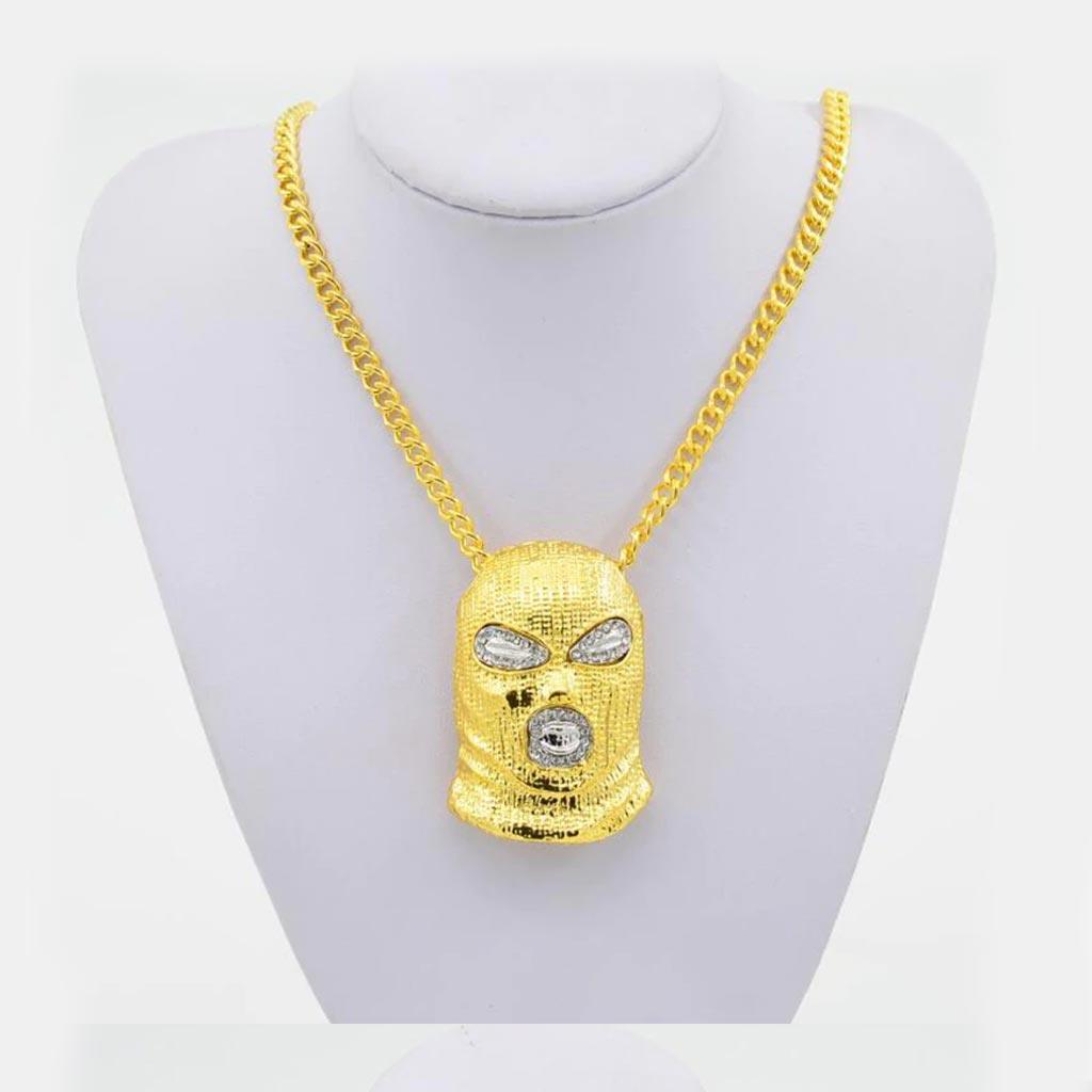 Iced Ski Mask Pendant 14K Gold - Markus Dayan