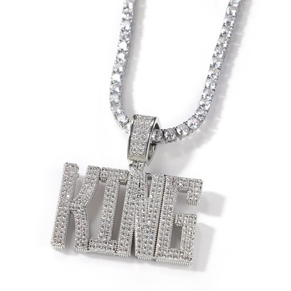 Iced Sublimation Capital Custom Letters Pendant Personalized Necklace - Markus Dayan