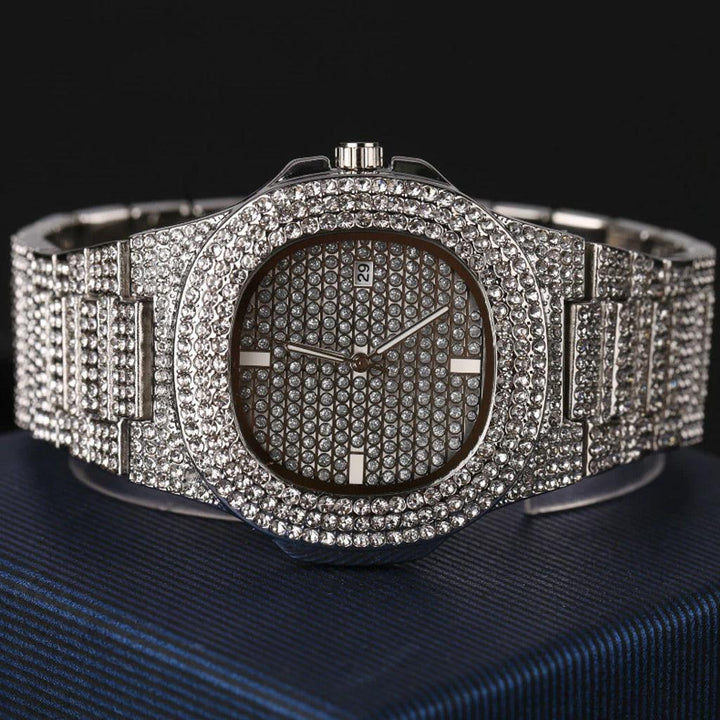 Iced Watch Silver Quartz 18K Gold Plated - Markus Dayan