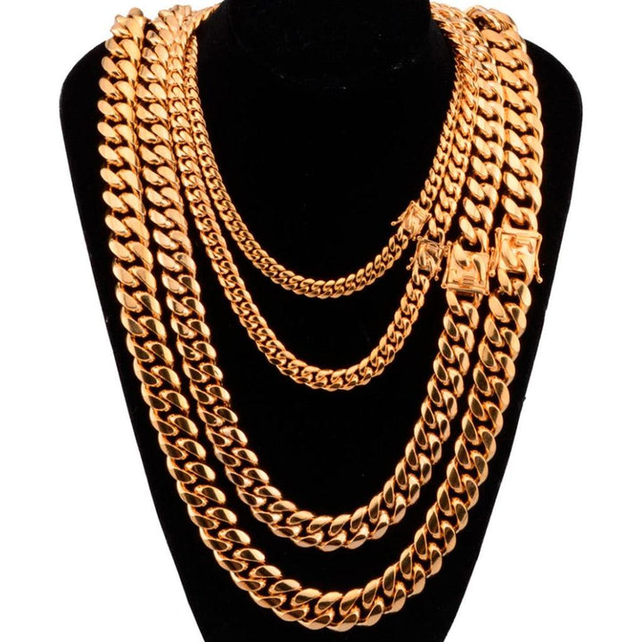 Miami Cuban Link Chain Stainless Steel 18K Gold - Markus Dayan