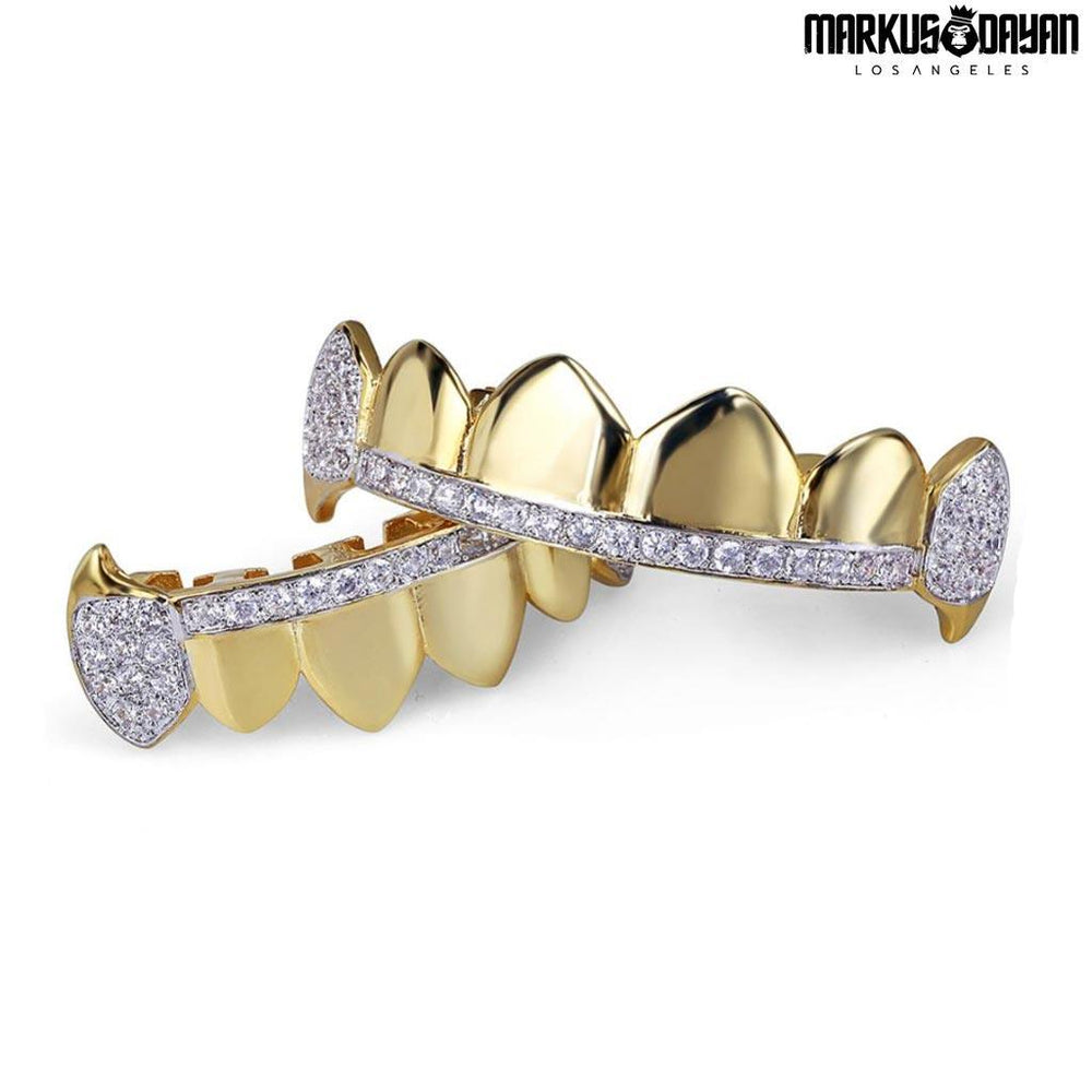 Micro Pave Grillz Gold Teeth 18K Gold Plated - Markus Dayan