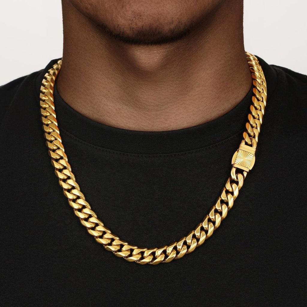 New 12mm Miami Cuban Link Chain 6-Side BOGO – Markus Dayan