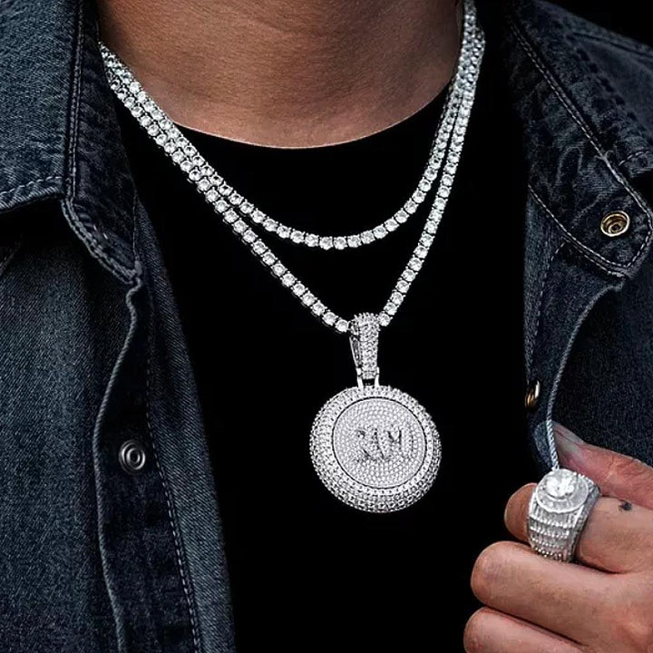 Personalized Iced Turntable Spin Custom Pendant - Markus Dayan