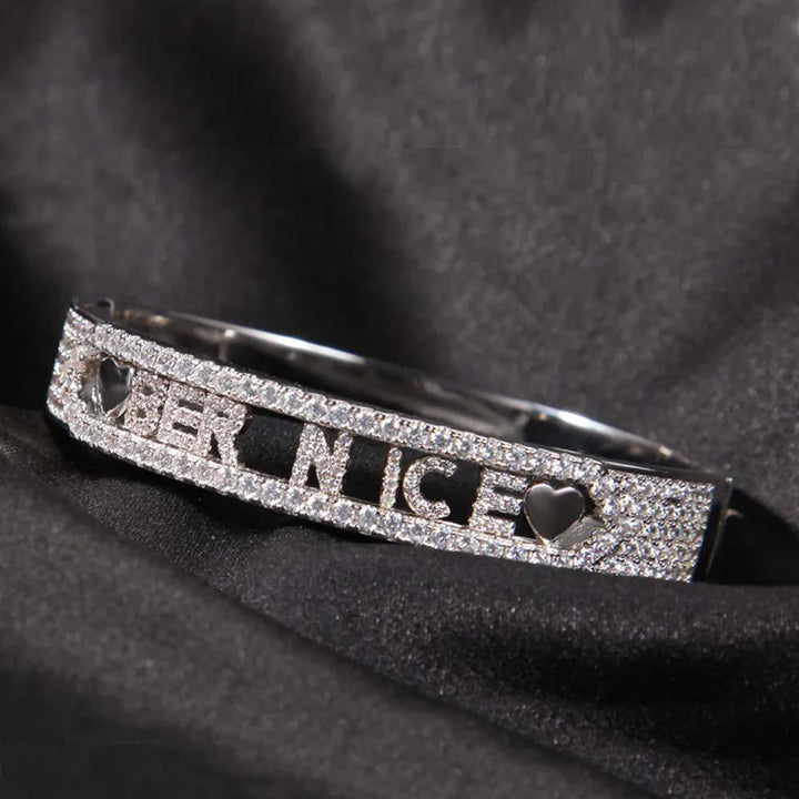 Personalized Sliding Iced Letters Bracelet - Markus Dayan